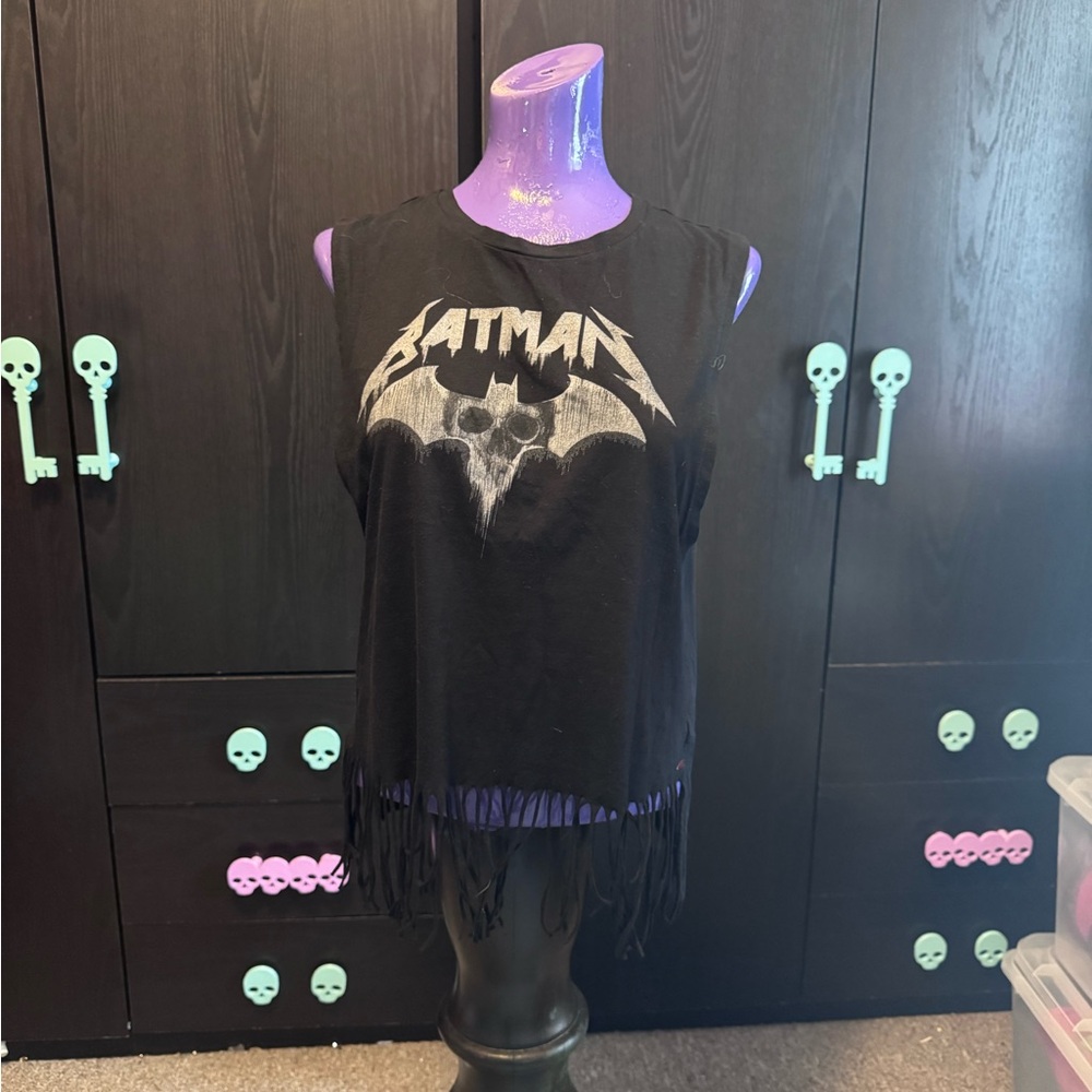 Batman Black Fringe Tank Top